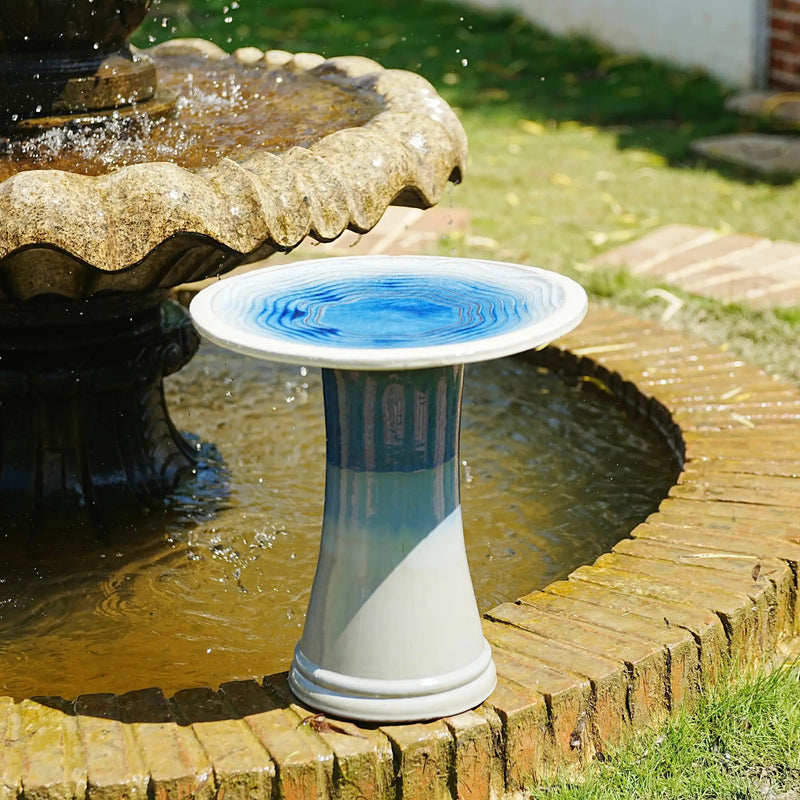 Handmade Glazed Ceramic Bird Bath by HouseOfZazla