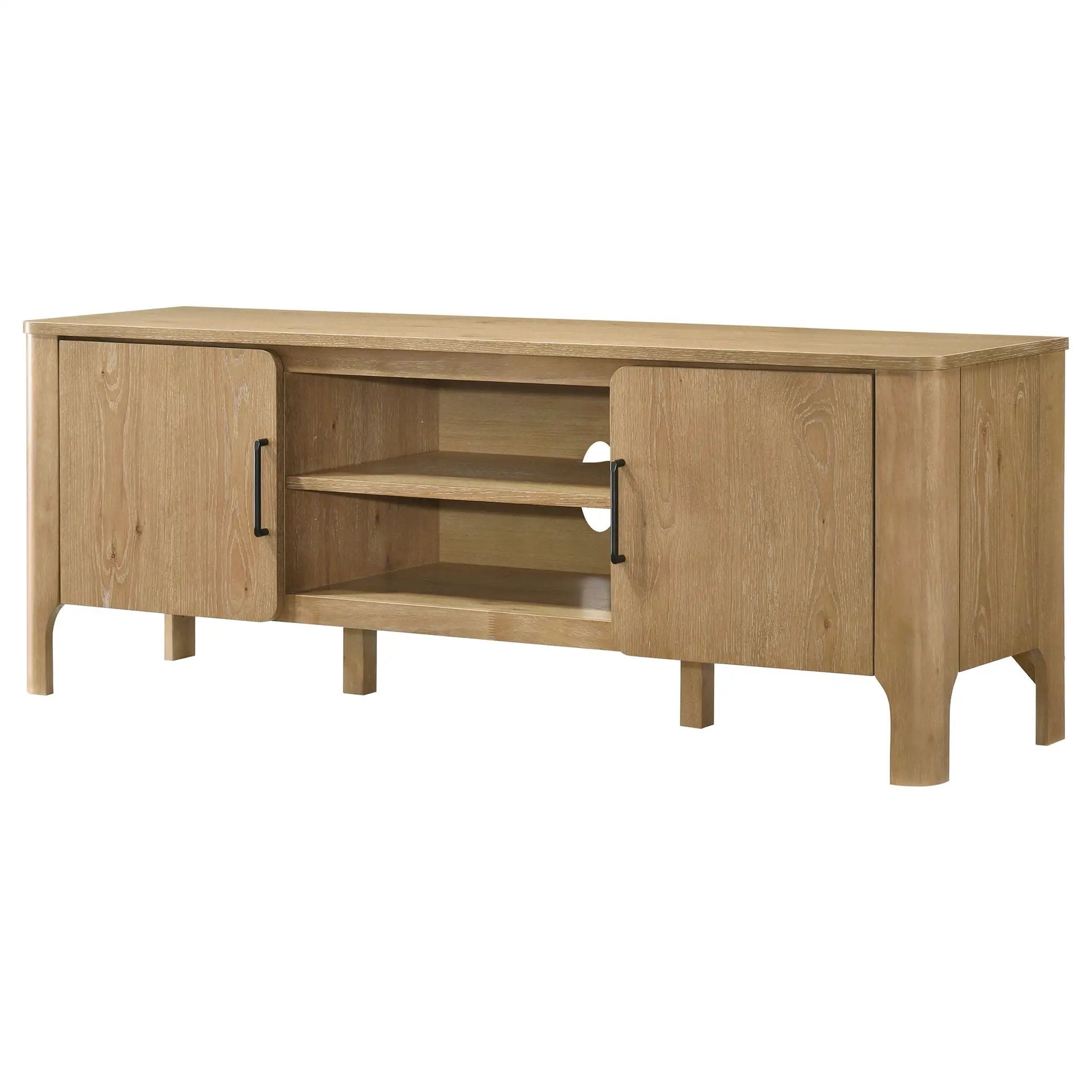 Rowe 65-inch 2-door Wood TV Stand Media Console Light Oak by Unique Piece Furniture