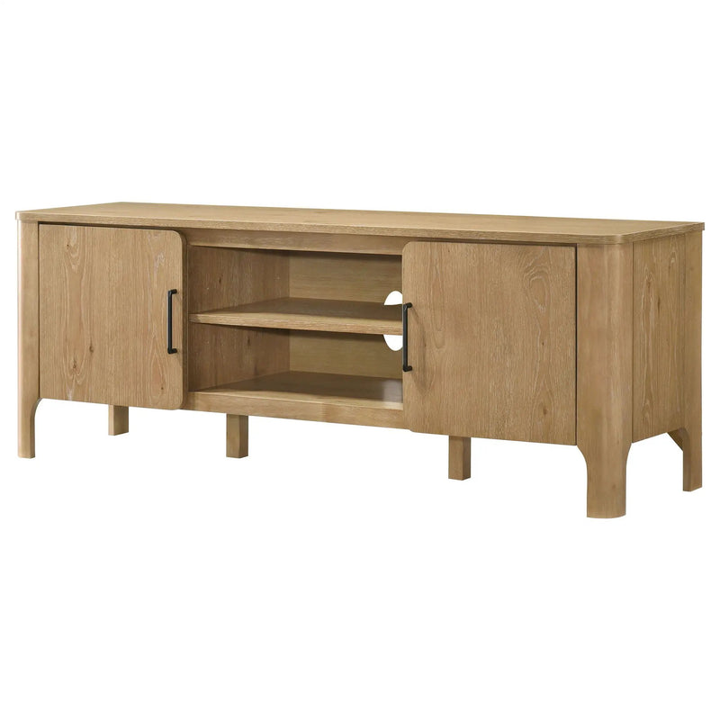 Rowe 65-inch 2-door Wood TV Stand Media Console Light Oak by Unique Piece Furniture