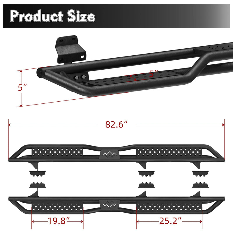 6" Running Boards Side Steps For 2015-2026 Ford F-150 Super Crew Cab by HouseOfZazla