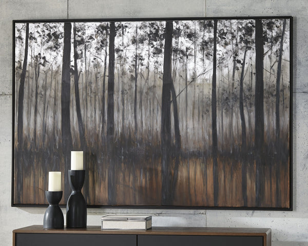 Philyra - Wall Art - Black / Orange / Silver, photo 2 of 2