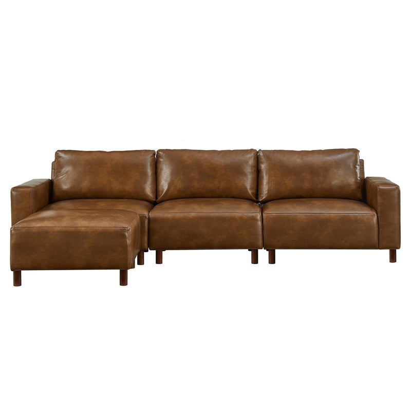 Modern Luxury Sectional Sofa with Convertible Ottoman by HouseOfZazla