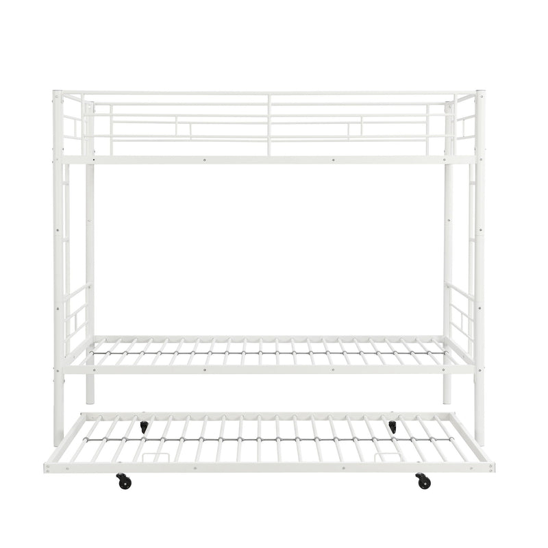 Twin Over Twin Metal Bunk Bed with Trundle - Black, photo 15 of 16