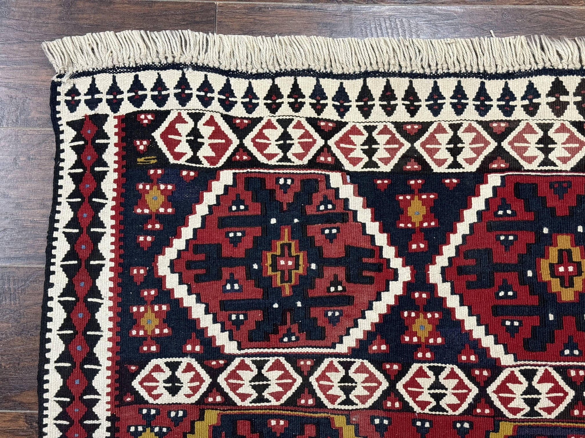 Caucasian Kilim Rug 5x7, Vintage Russian Flatweave Kilim Carpet, Tribal Bohemian Kilim Rug by Jewel Rugs