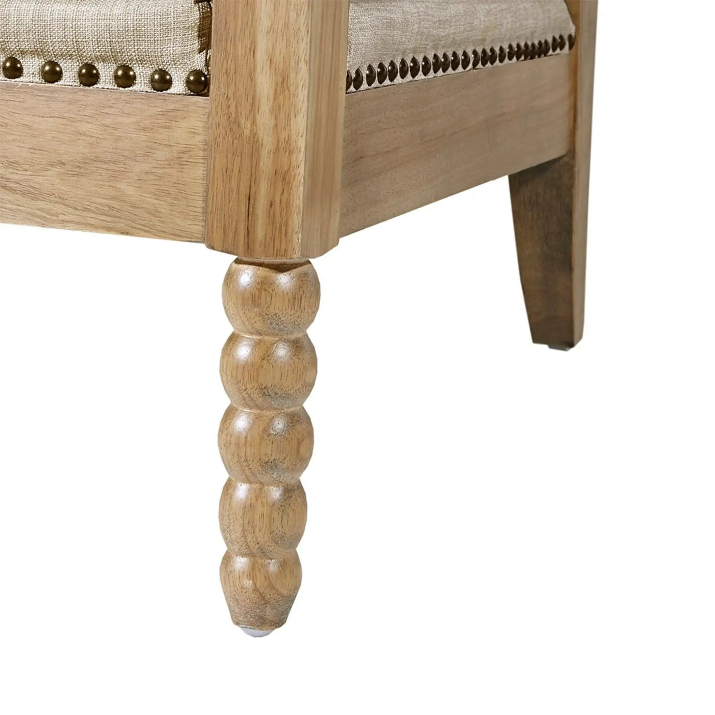 Arm Chair With Open Back Spindle Design, Padded Armrests by HouseOfZazla