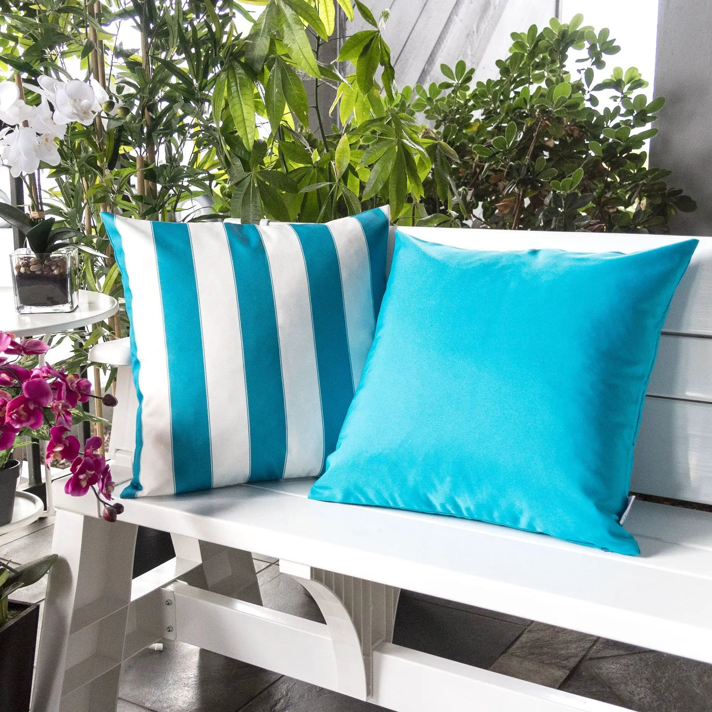 Horizon Stripe Pillow Outdoor & Indoor by HouseOfZazla