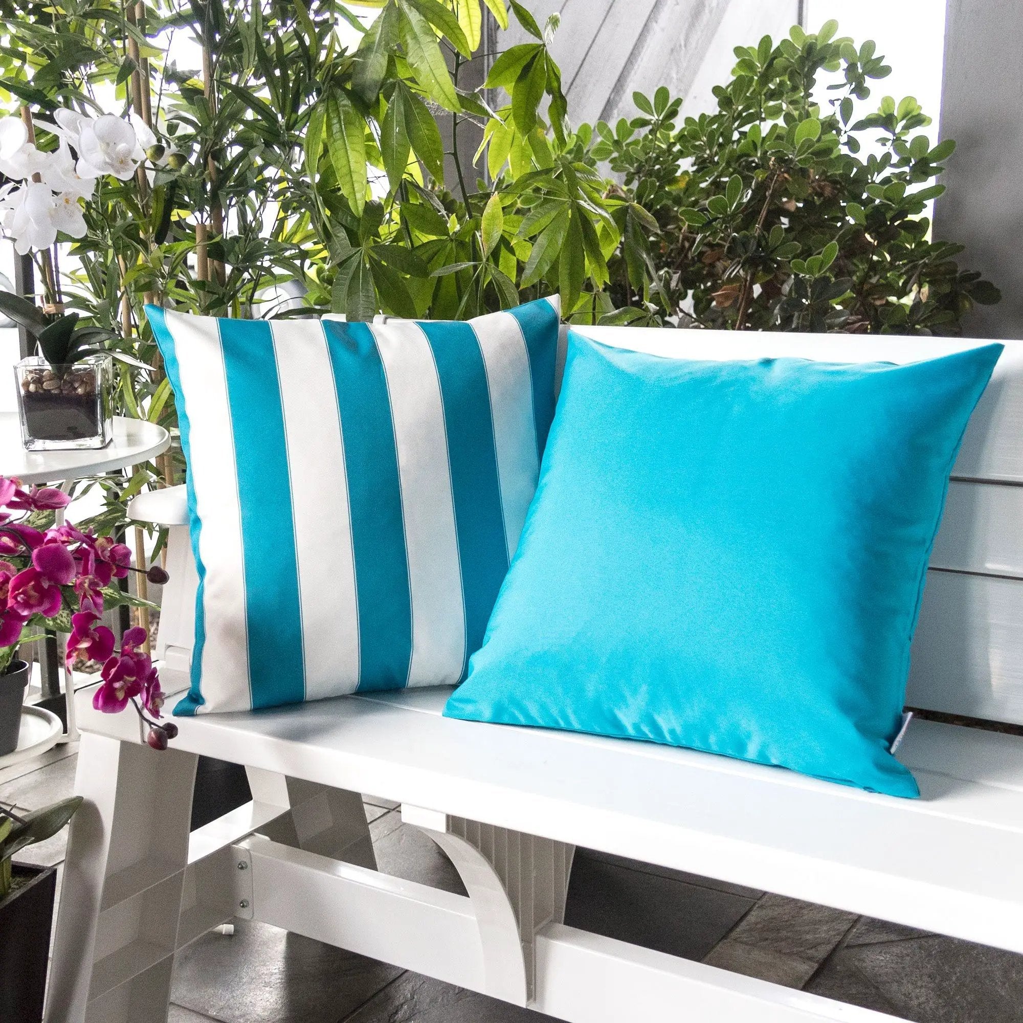 Horizon Stripe Pillow Outdoor & Indoor by HouseOfZazla