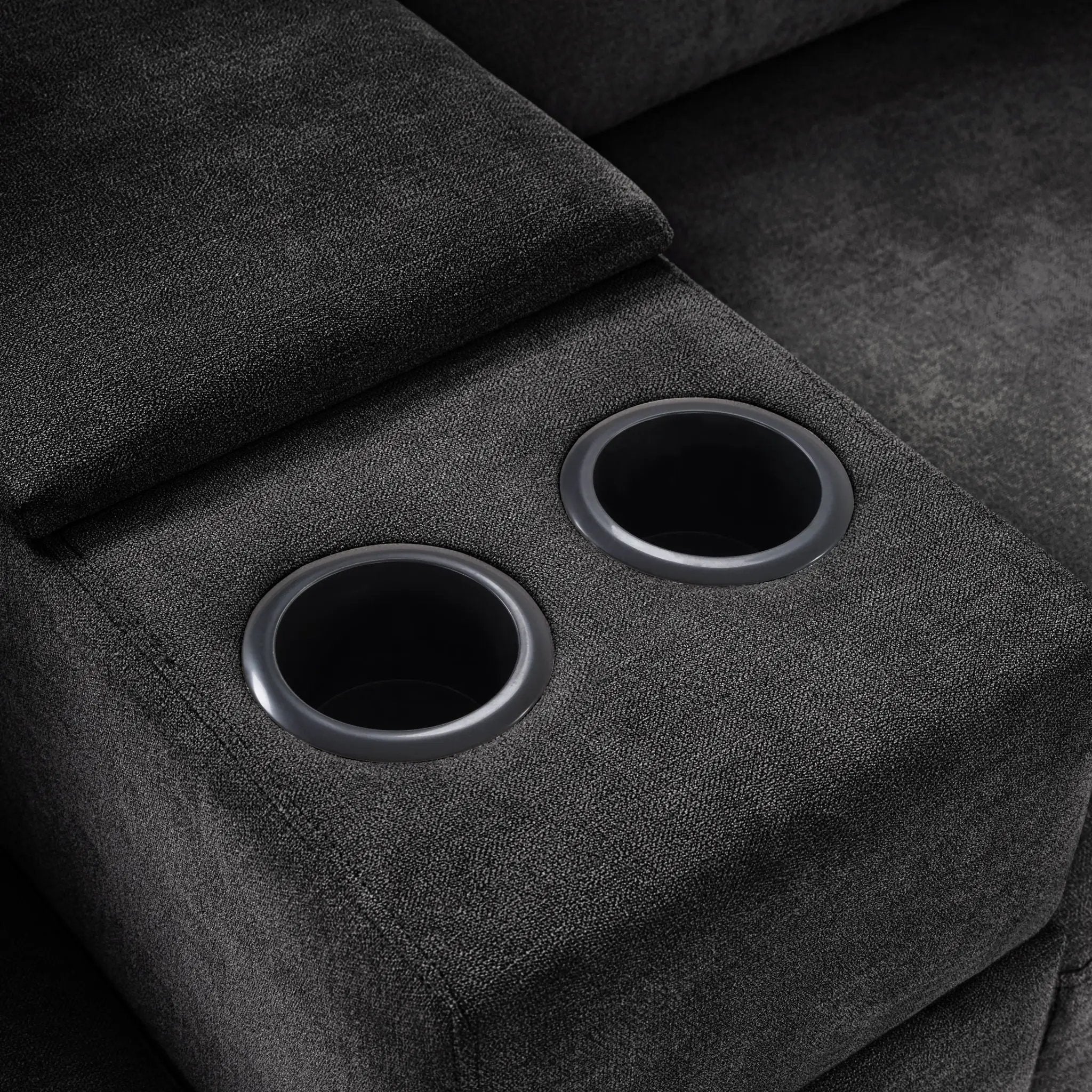 Modular 5 Seat U-Shape Sectional Sofa With Chaise Lounge, Built In Cup Holders And Storage Drawer by HouseOfZazla