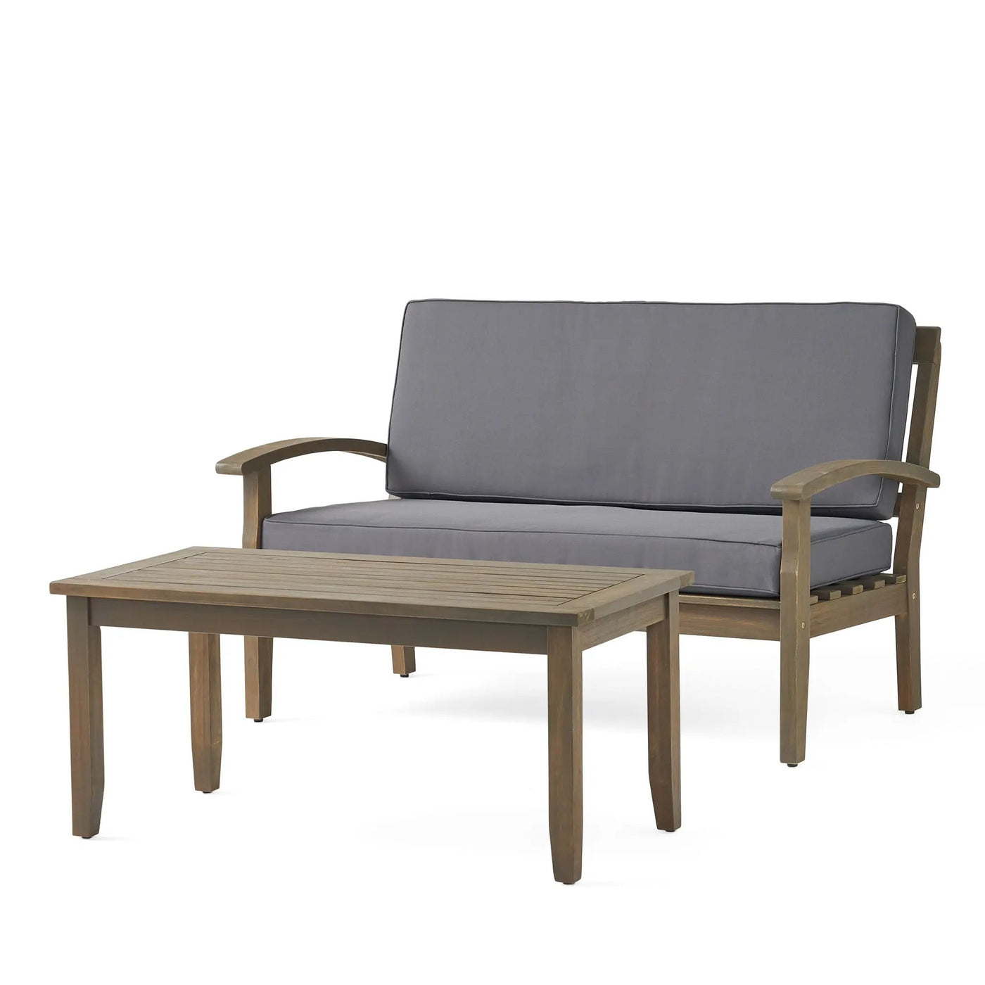 Outdoor Chat Set With Coffee Table and Loveseat by HouseOfZazla