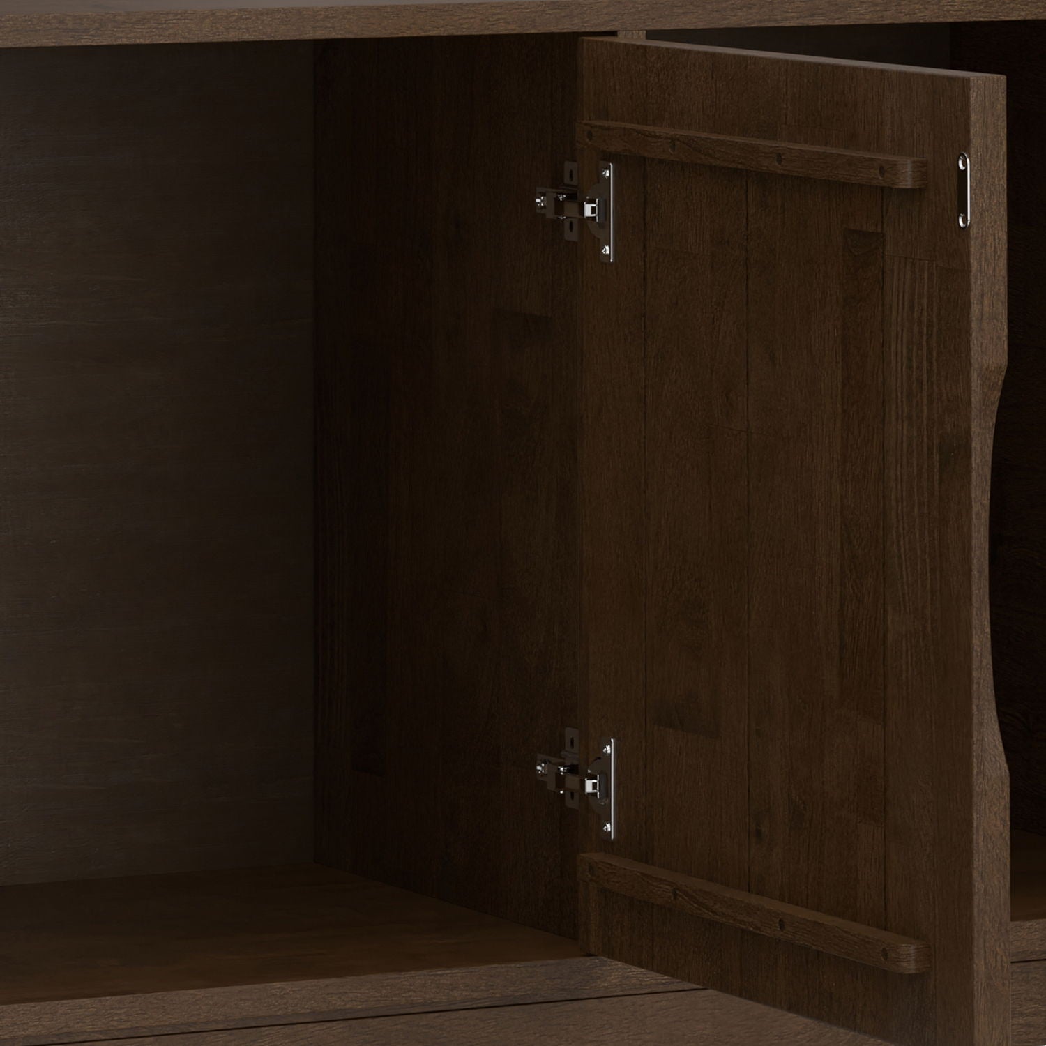 Harper - 3 Door Sideboard Buffet / Storage Cabinet - Walnut Brown by HouseOfZazla