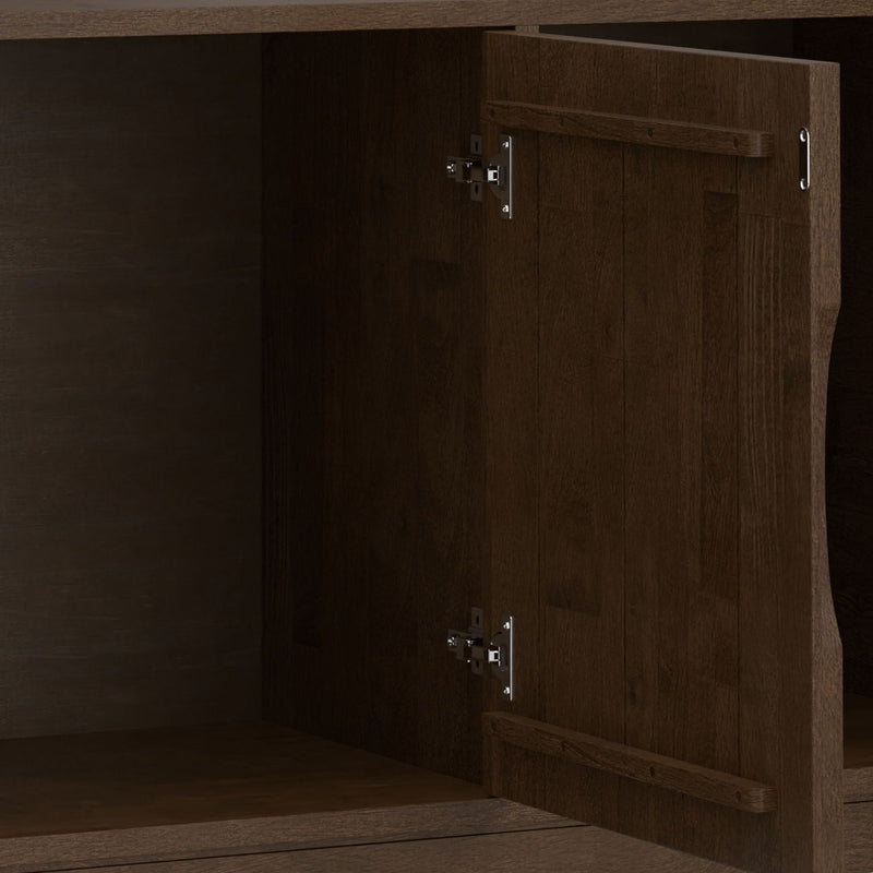 Harper - 3 Door Sideboard Buffet / Storage Cabinet - Walnut Brown by HouseOfZazla