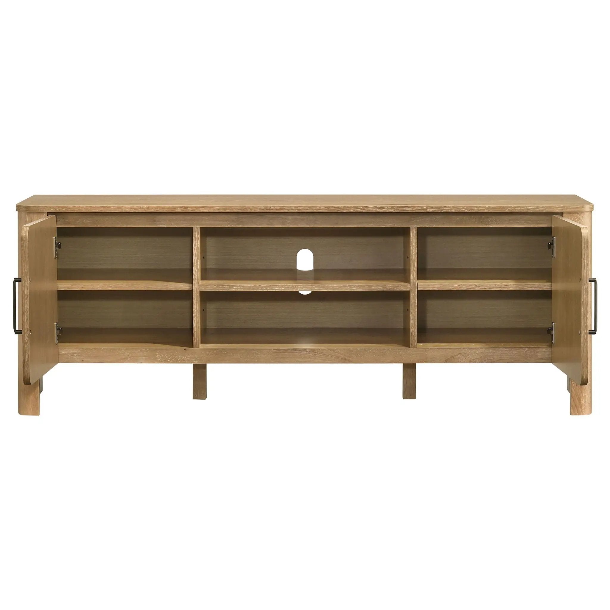 Rowe 65-inch 2-door Wood TV Stand Media Console Light Oak by Unique Piece Furniture