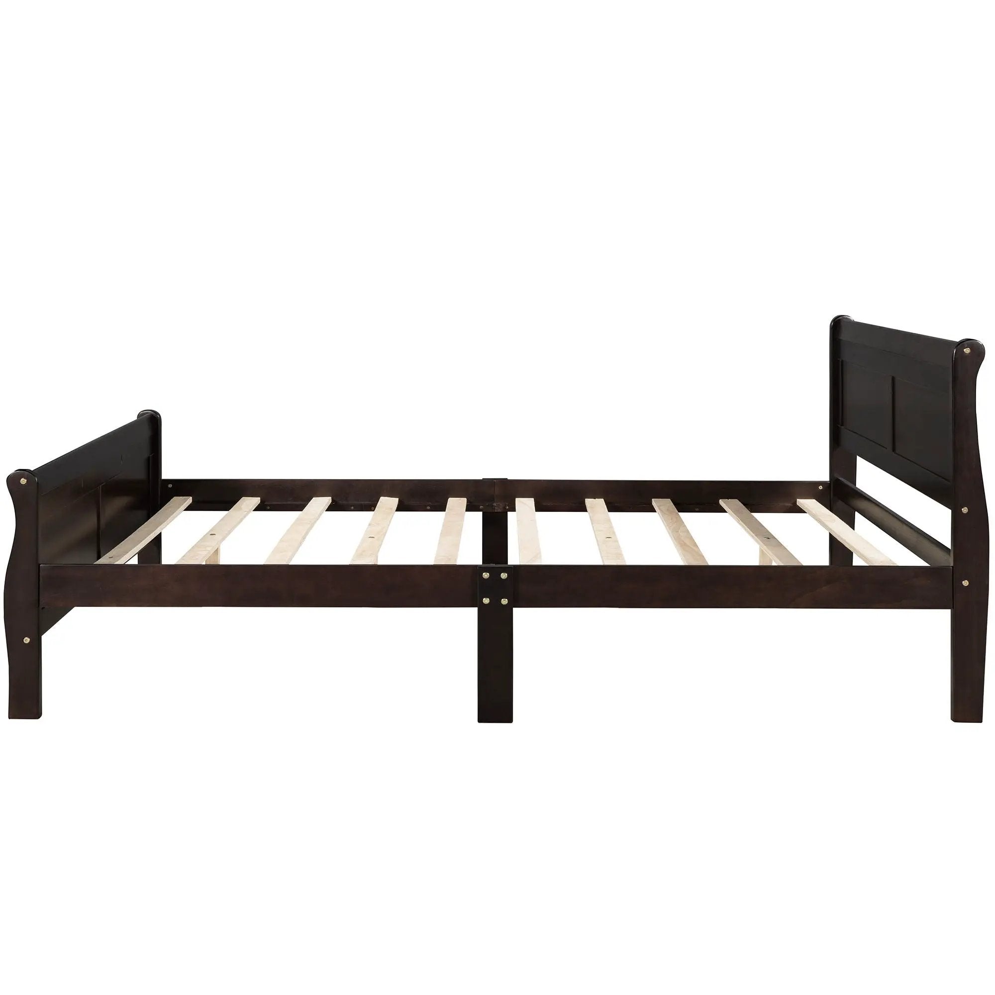 Platform Bed Frame Mattress Foundation Sleigh Bed With Headboard / Footboard / Wood Slat Suppor by Unique Piece Furniture