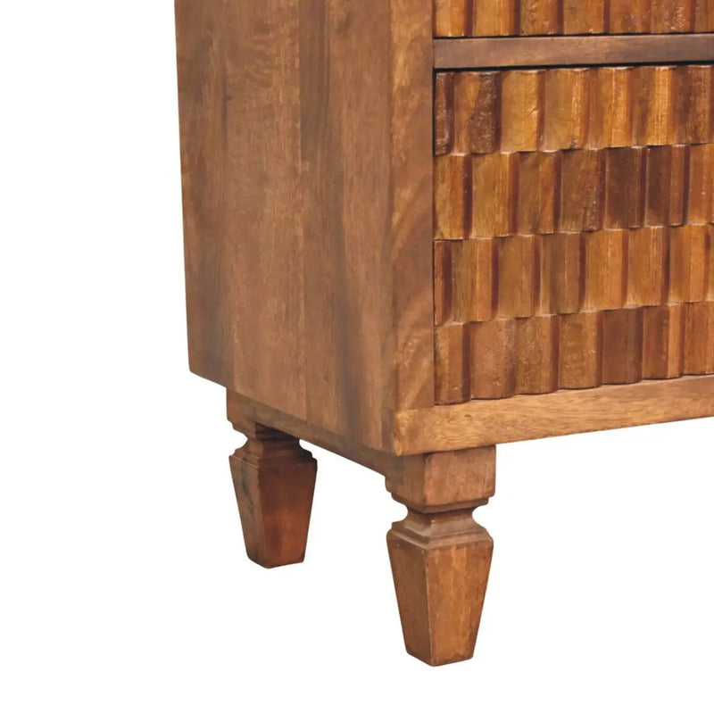 Solid Wood Cadiz Carved Chest by HouseOfZazla