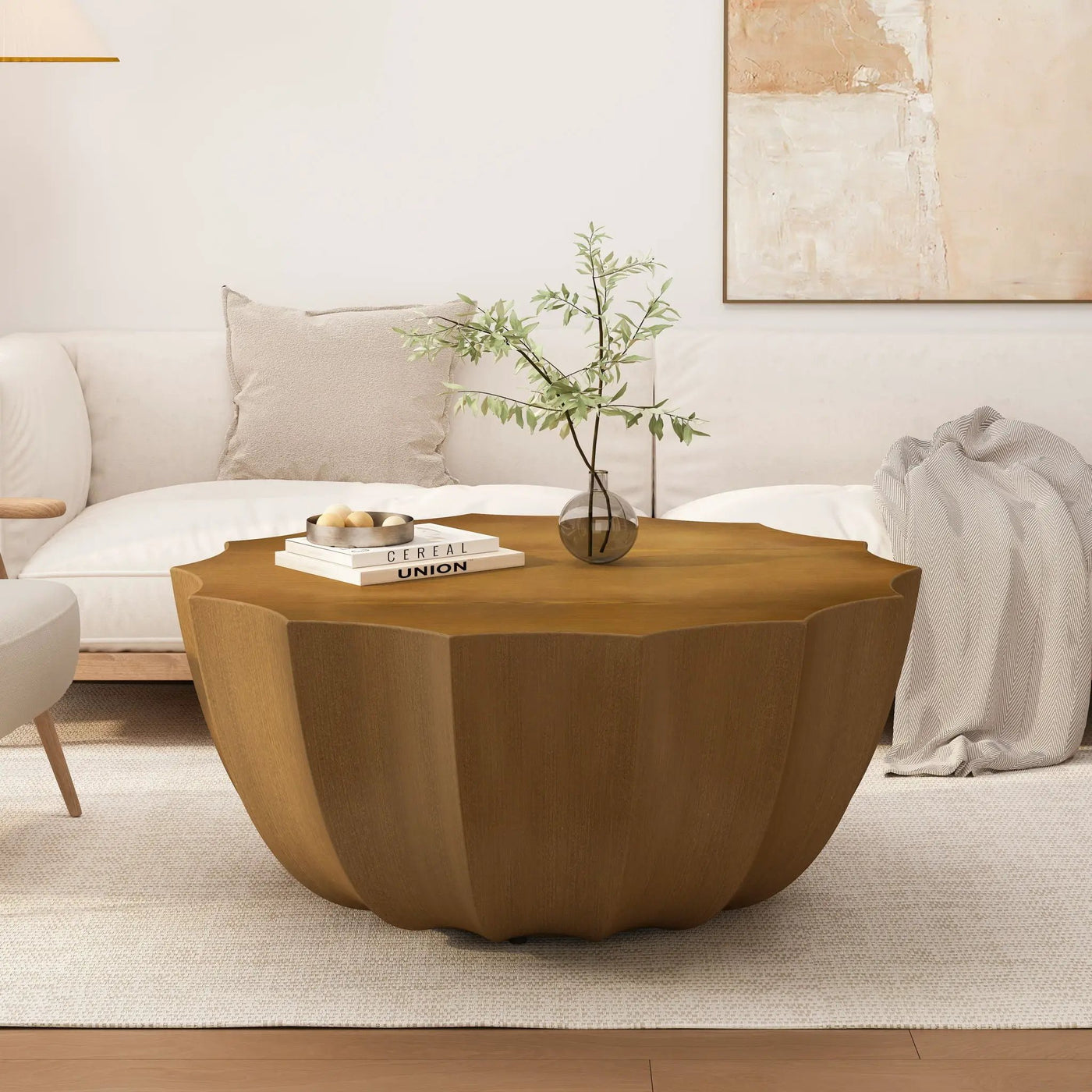 Modern Round Coffee Table For Indoor / Outdoor by Unique Piece Furniture