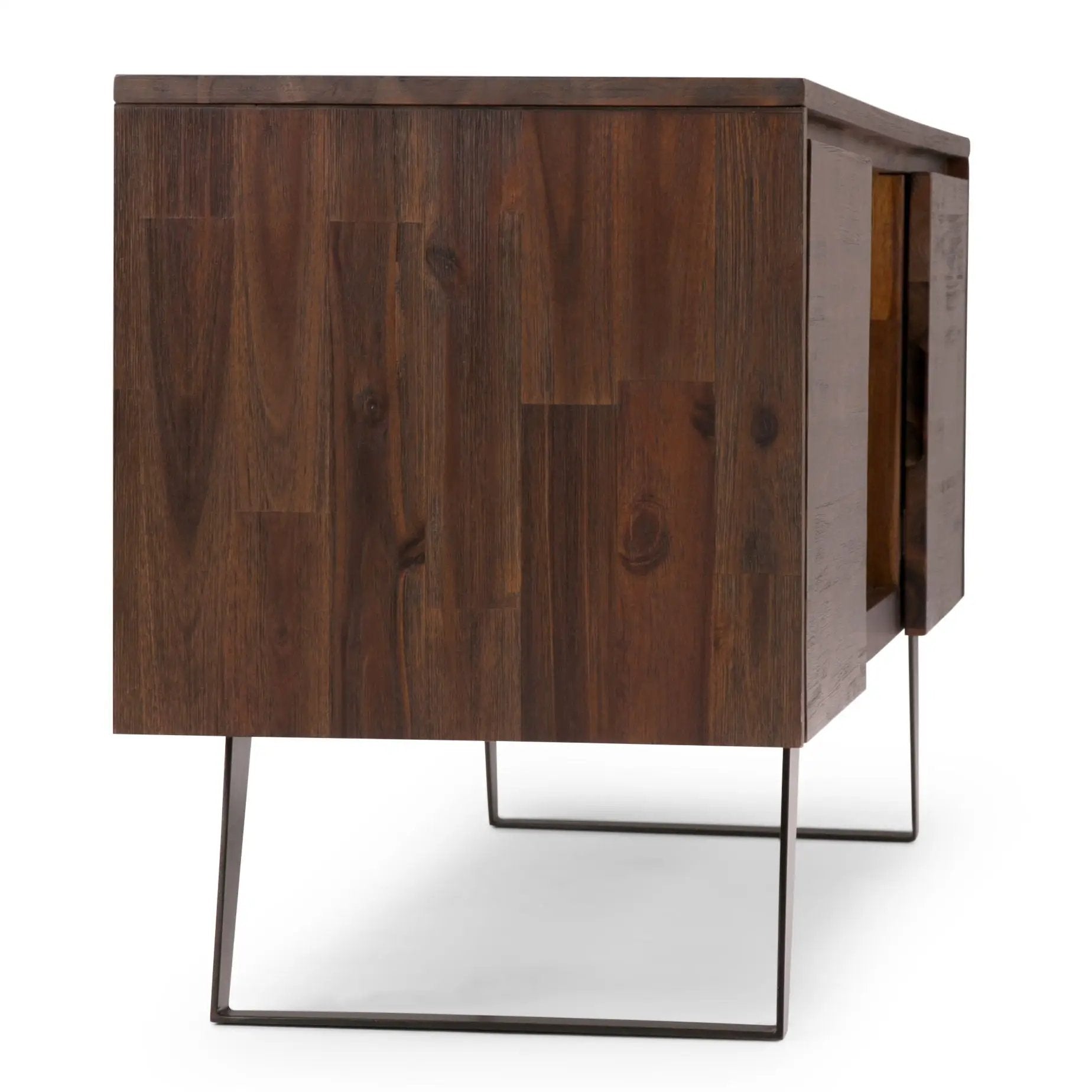 Lowry - TV Media Stand - Distressed Charcoal Brown by Unique Piece Furniture