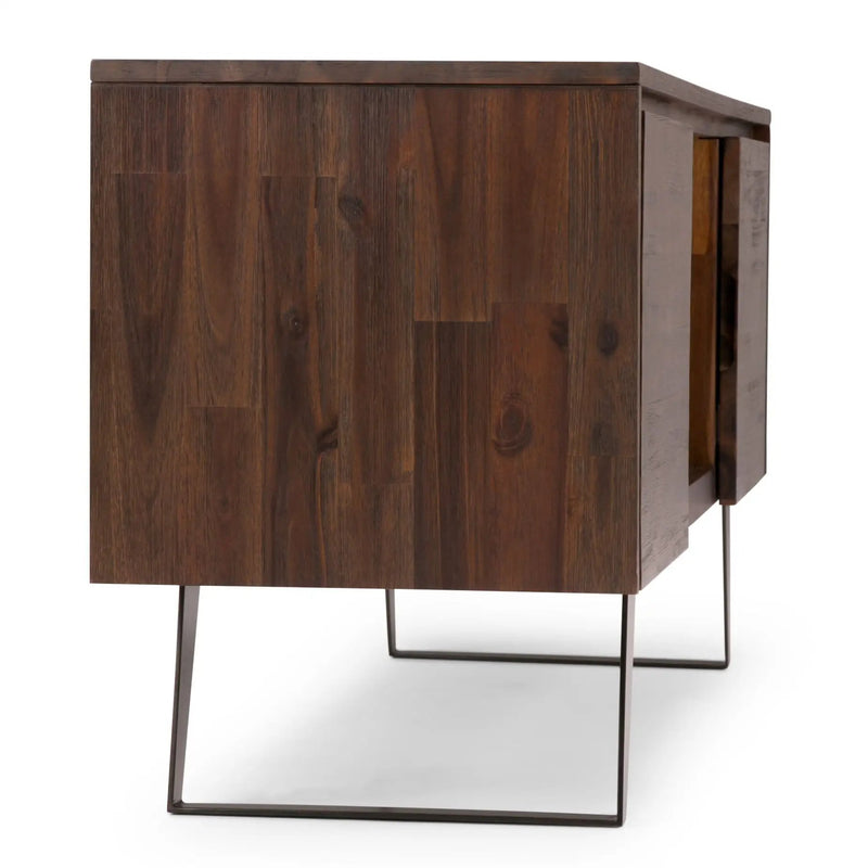 Lowry - TV Media Stand - Distressed Charcoal Brown by Unique Piece Furniture