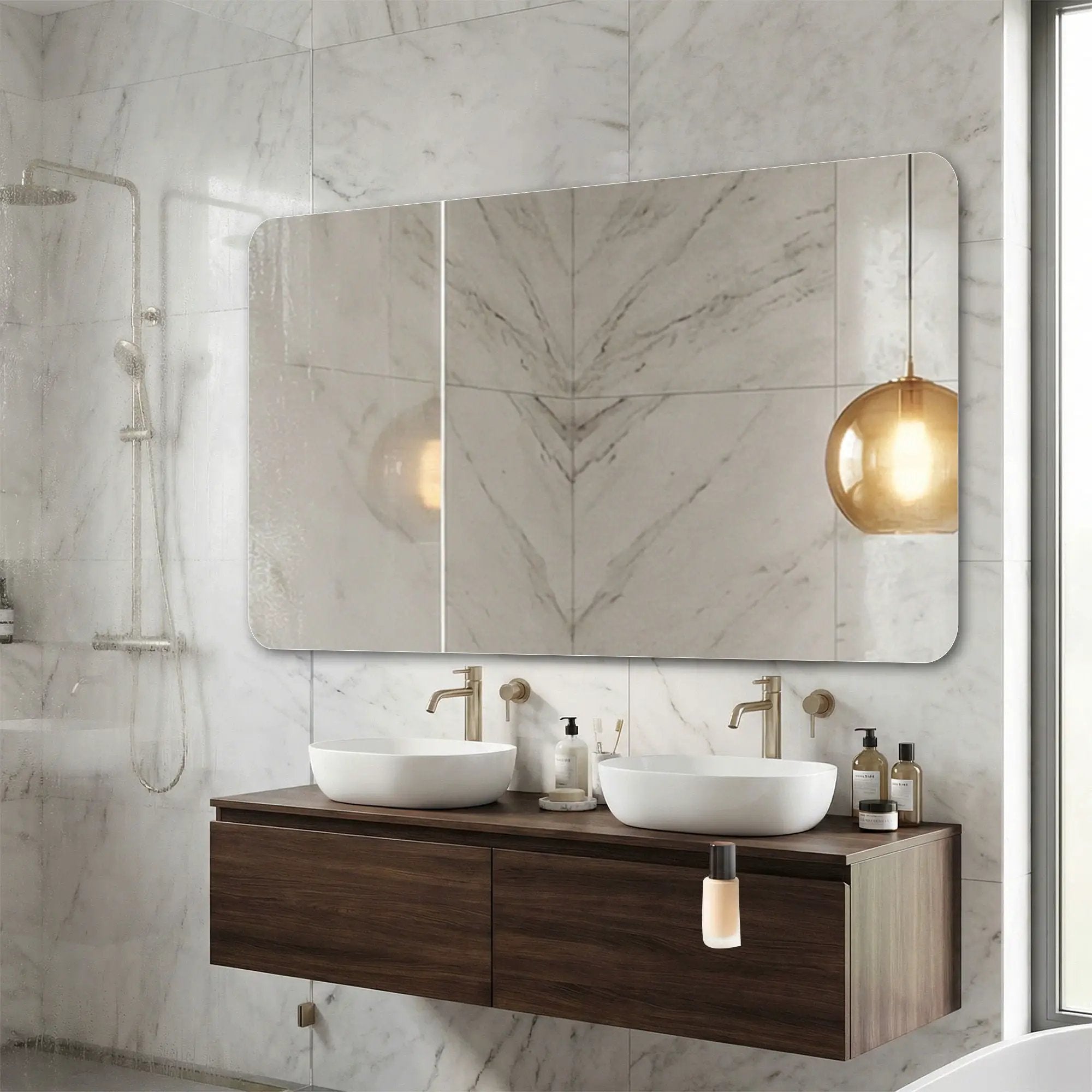 Bathroom Vanity Mirror, Wall-Mounted Mirror For Bathroom Anti-Fog, Waterproof by HouseOfZazla