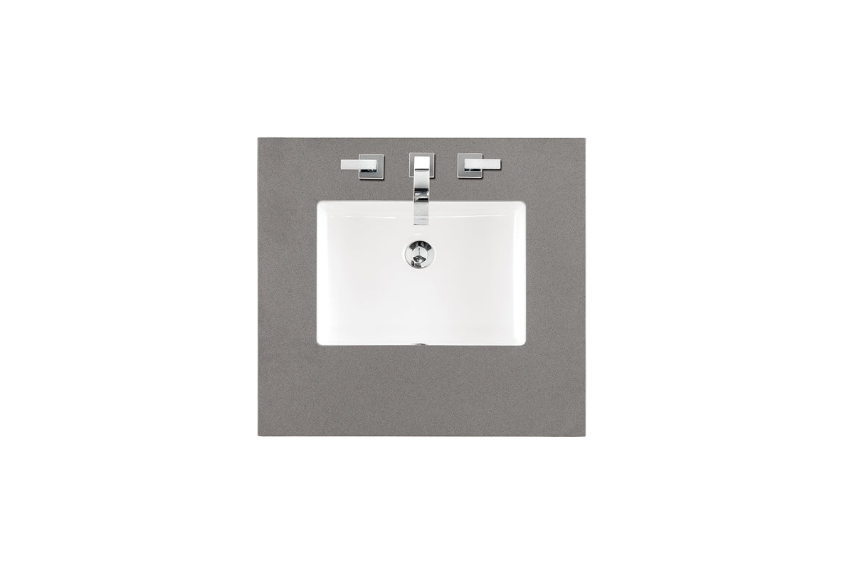 James Martin 26" Single Vanity Top with Grey Expo countertop
