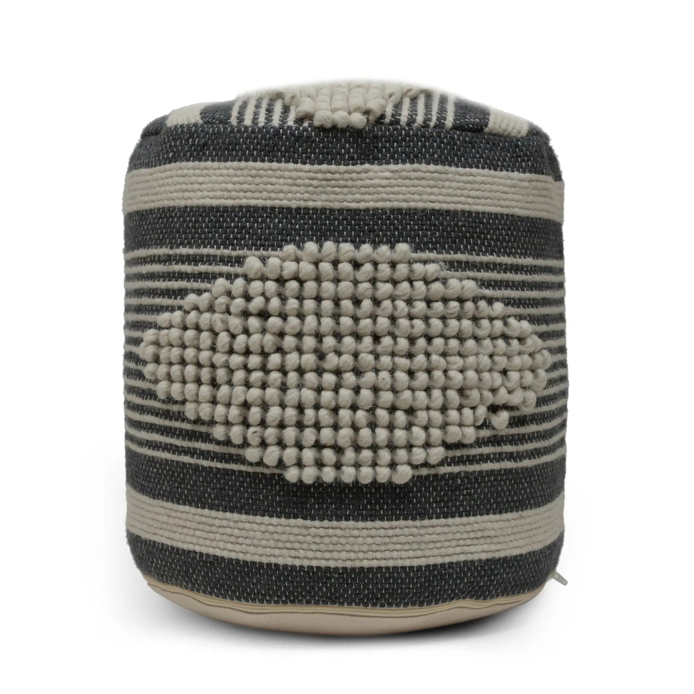 Diamond - Handcrafted Cylindrical Pouf by HouseOfZazla
