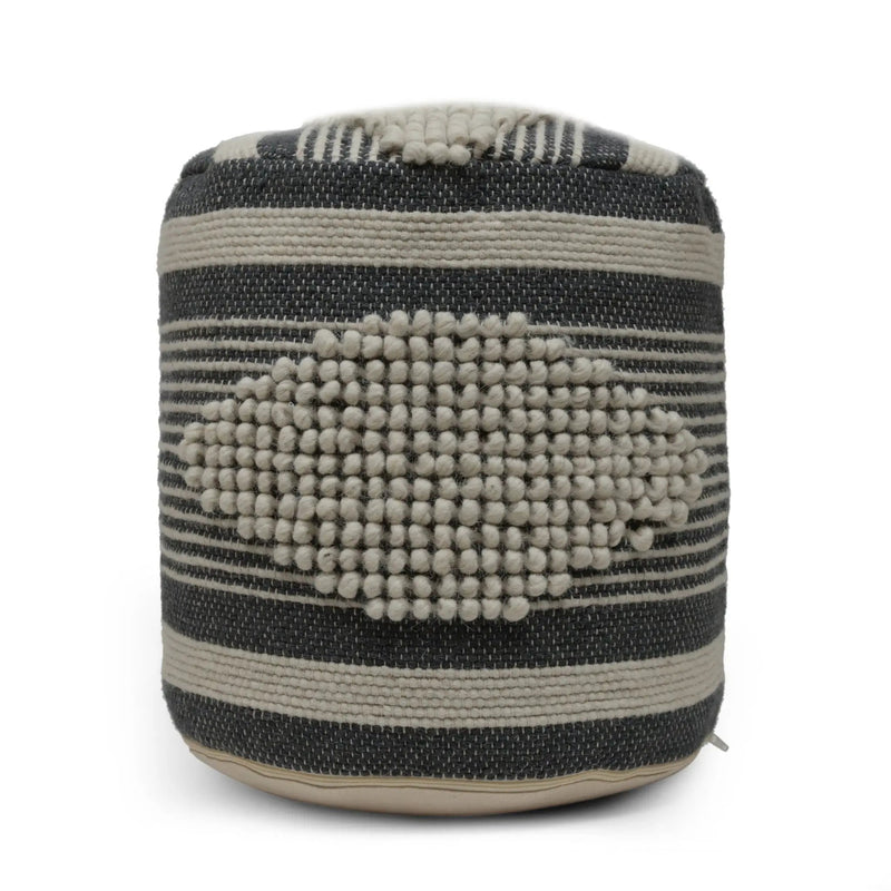 Diamond - Handcrafted Cylindrical Pouf by HouseOfZazla