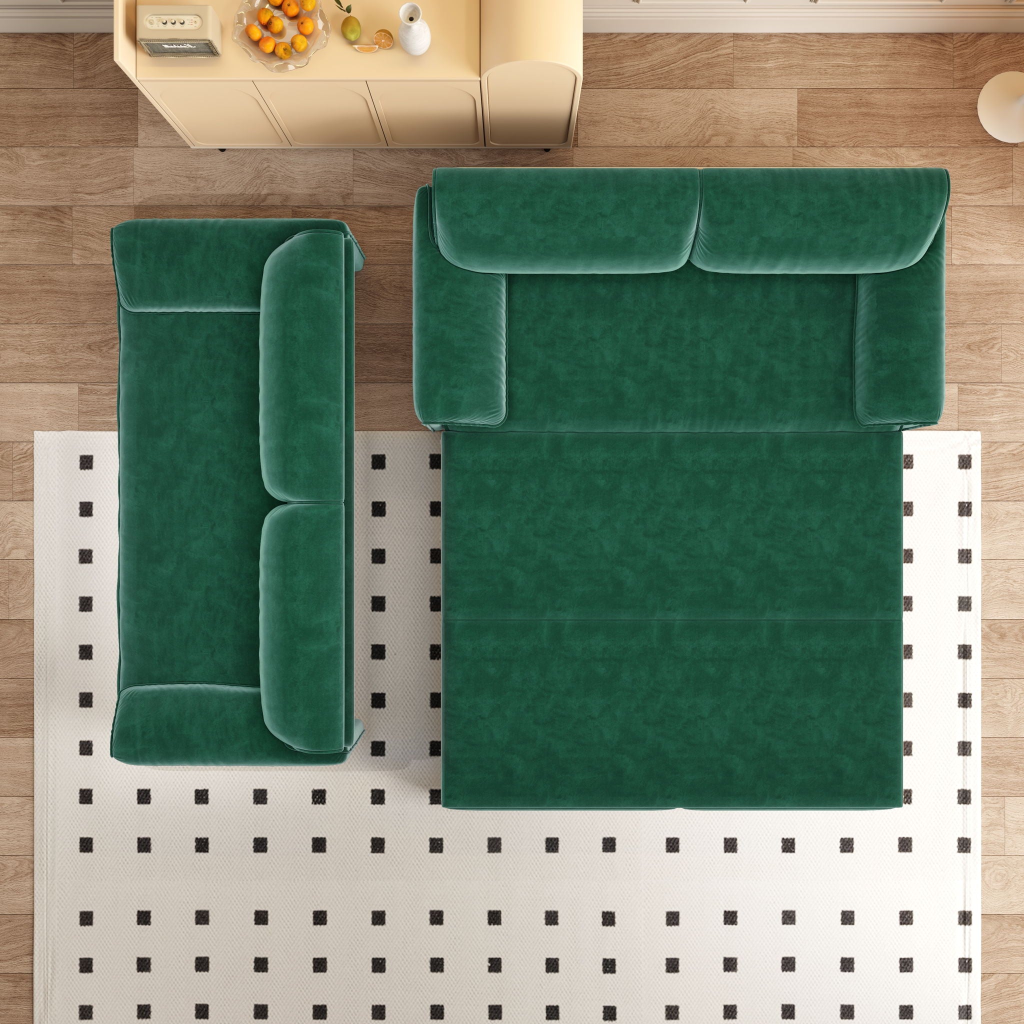 Queen Pull Out 3 In 1 Convertible Sleeper Sofa With Side Storage by HouseOfZazla