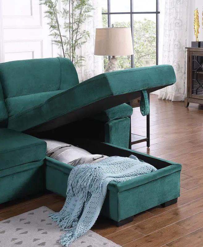 Kipling - Reversible Sleeper Sectional Sofa Chaise by HouseOfZazla