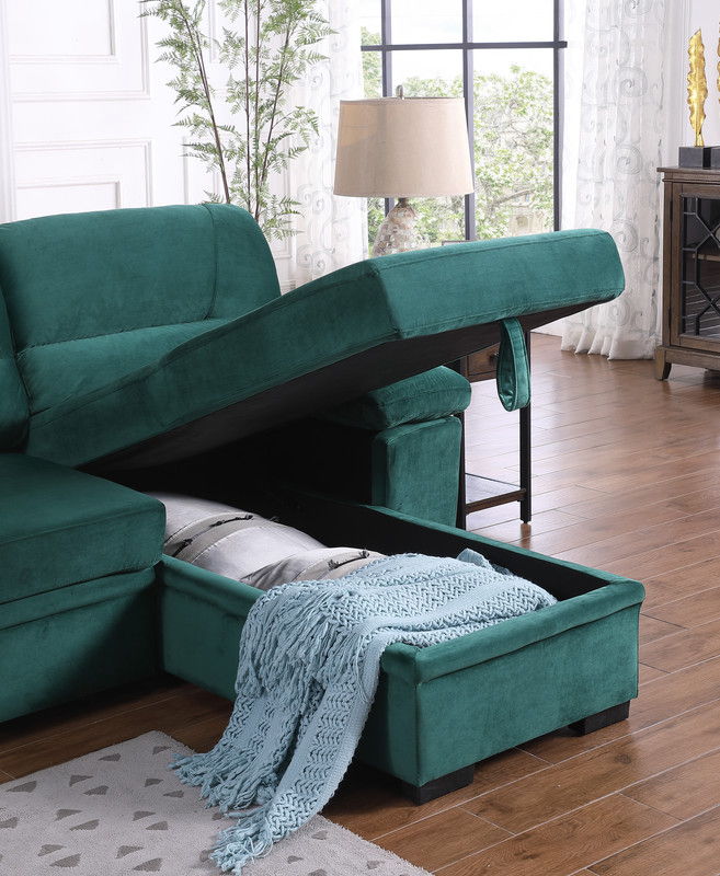 Kipling - Reversible Sleeper Sectional Sofa Chaise by HouseOfZazla