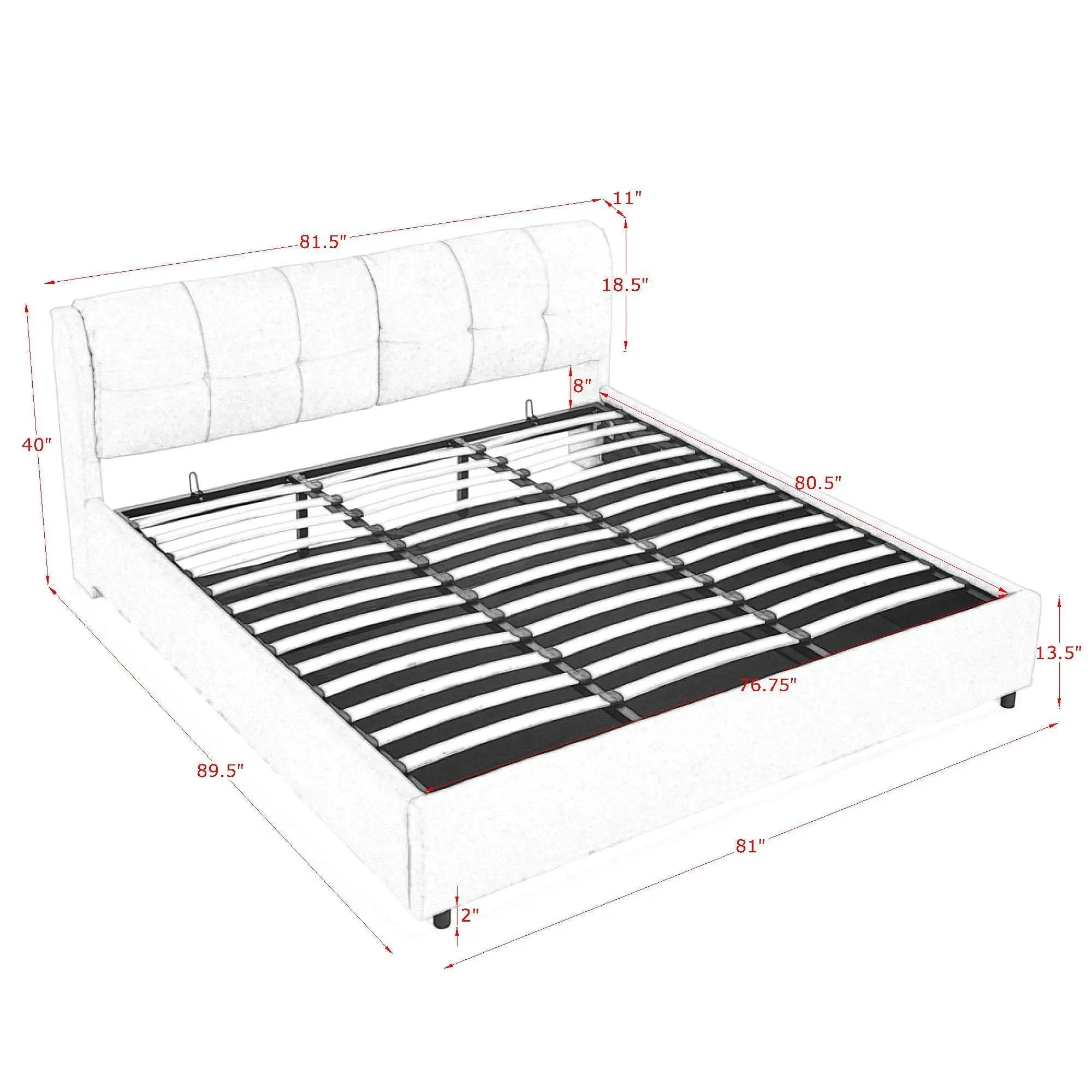 Storage Upholstered Hydraulic Platform Bed With Integrated Headboard by Unique Piece Furniture