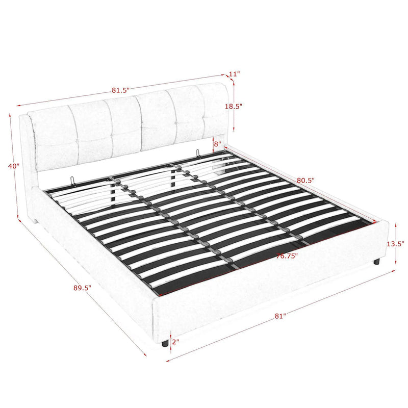 Storage Upholstered Hydraulic Platform Bed With Integrated Headboard by Unique Piece Furniture