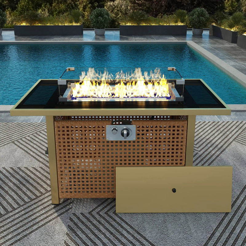K&K 43' Propane Gas Fire Pit Table by HouseOfZazla