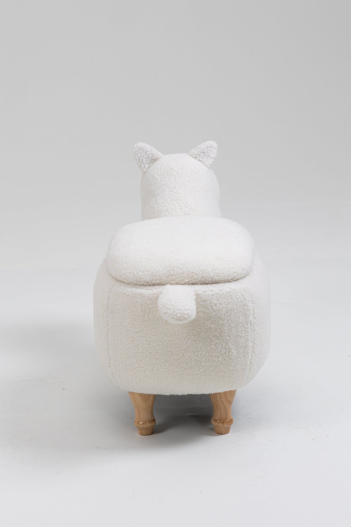 Leo the Llama Faux-Fur Storage Ottoman with Hidden Storage, photo 10 of 10