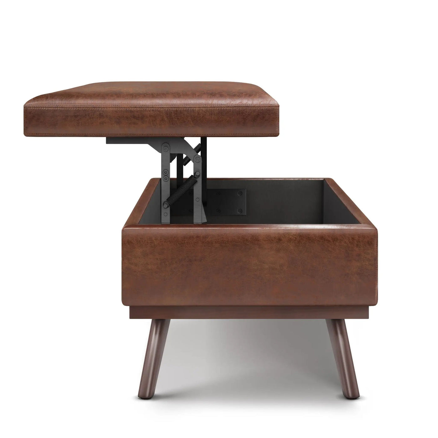 Owen - Lift Top Large Coffee Table Storage Ottoman, Mid Century Style by HouseOfZazla