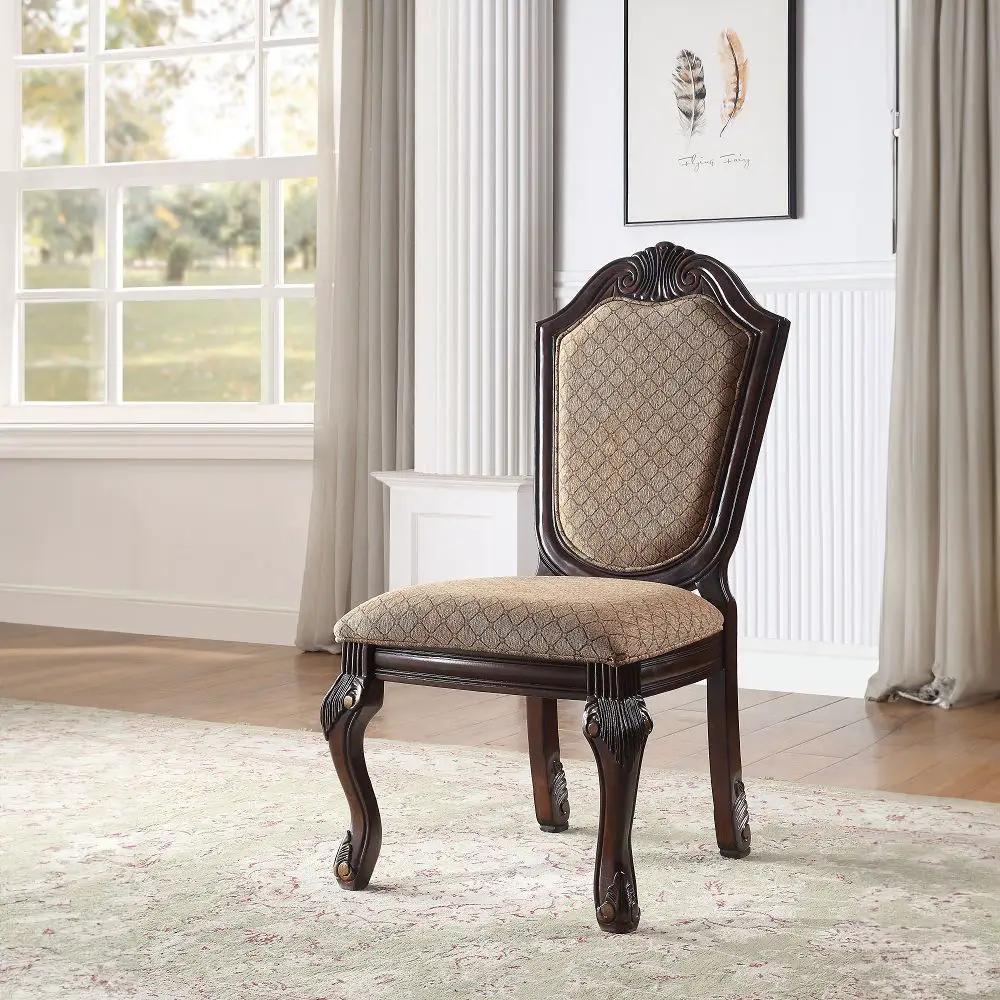 Chateau De Ville - Side Chair (Set of 2) - Fabric & Espresso by Unique Piece Furniture