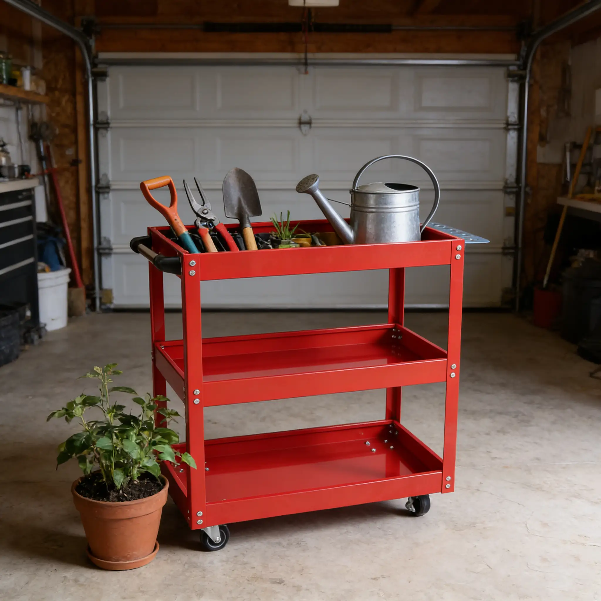 Tool Cart on Wheels - 3 Tier Rolling Mechanic Tool Cart by HouseOfZazla