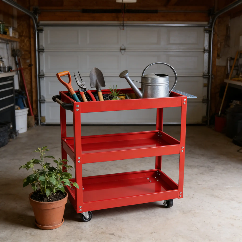 Tool Cart on Wheels - 3 Tier Rolling Mechanic Tool Cart by HouseOfZazla