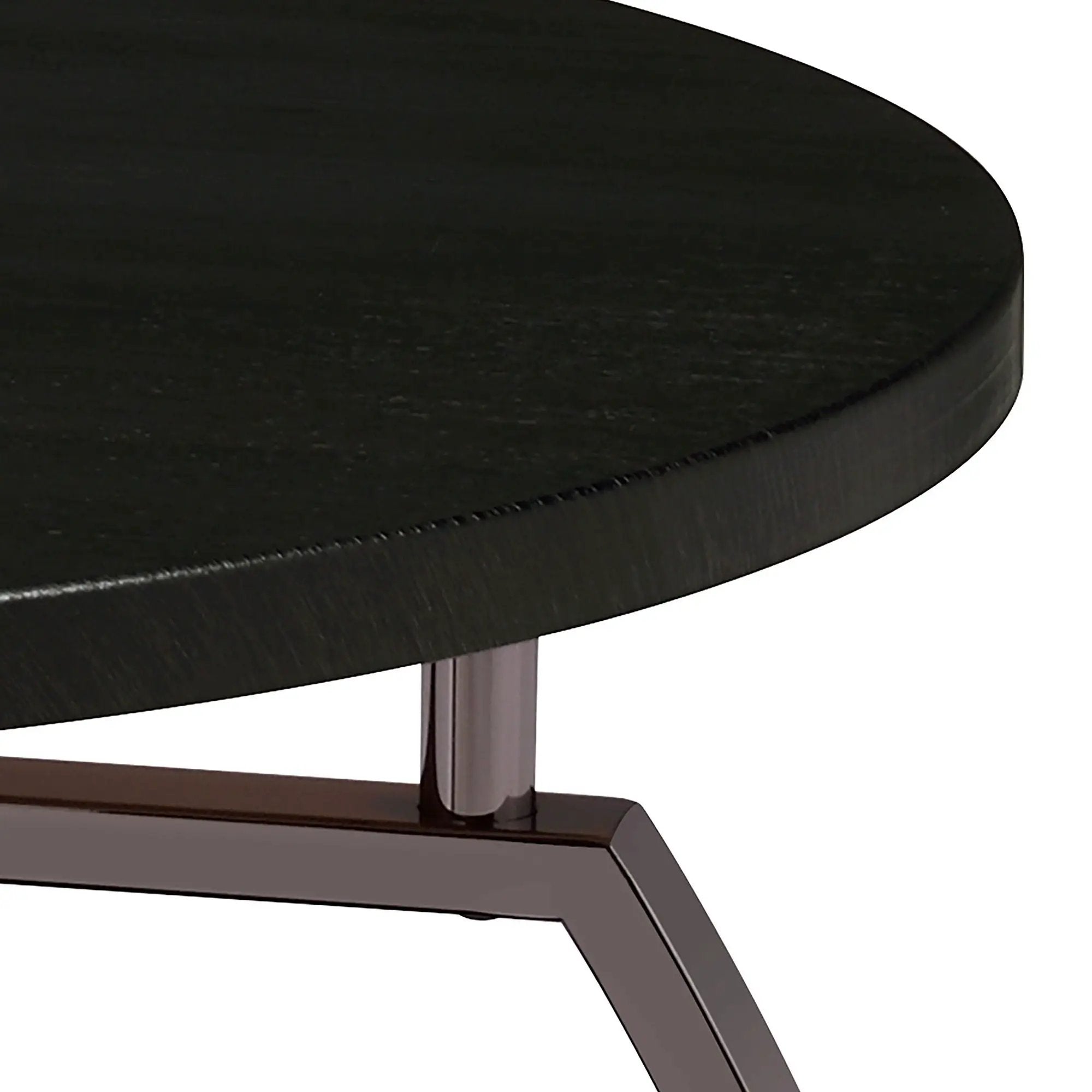 Starrett - 2 Piece Round Coffee Table Set - Charcoal by HouseOfZazla