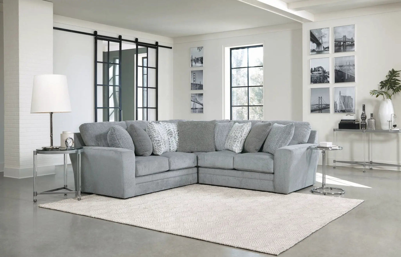 Glacier - Sectional With Included Accent Pillows by Unique Piece Furniture
