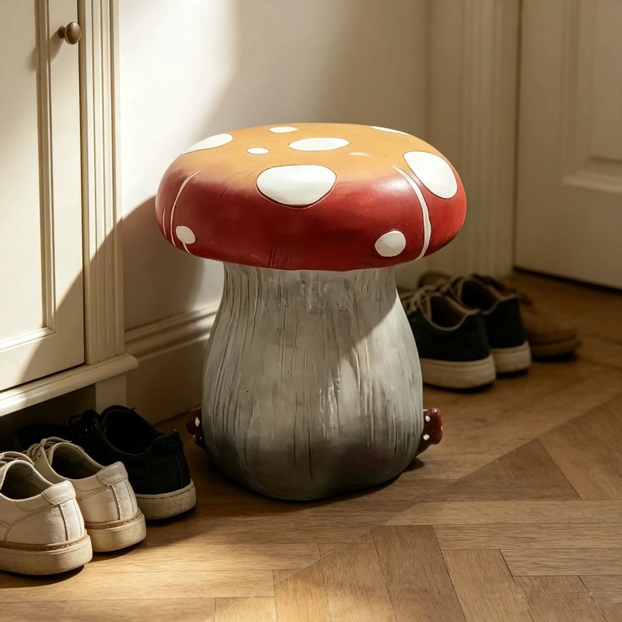 13.4" Oversized Mushroom Statue Stool by HouseOfZazla