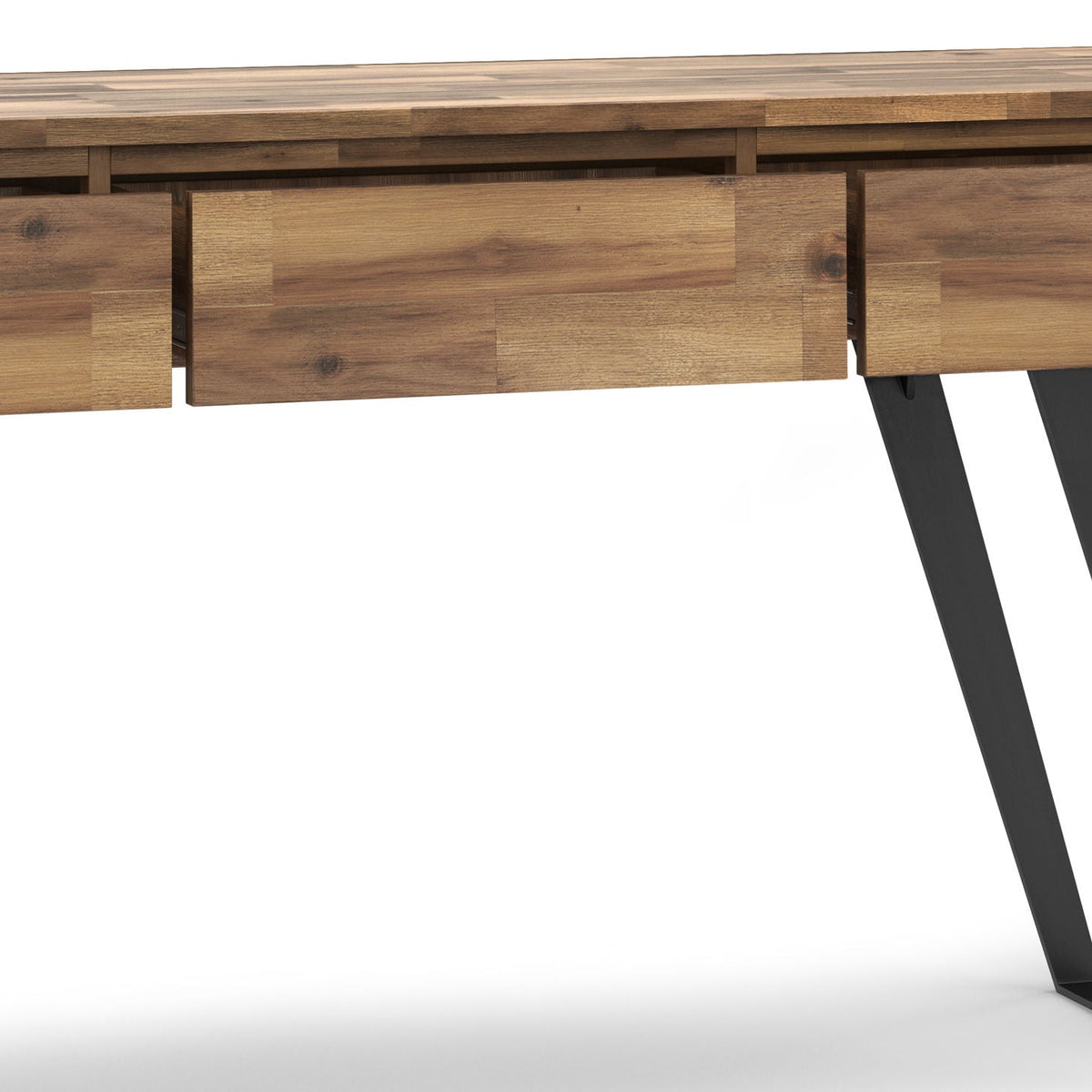 Handcrafted Solid Acacia Console Table with Three Drawers - Dark Brown or Light Brown, photo 17 of 17