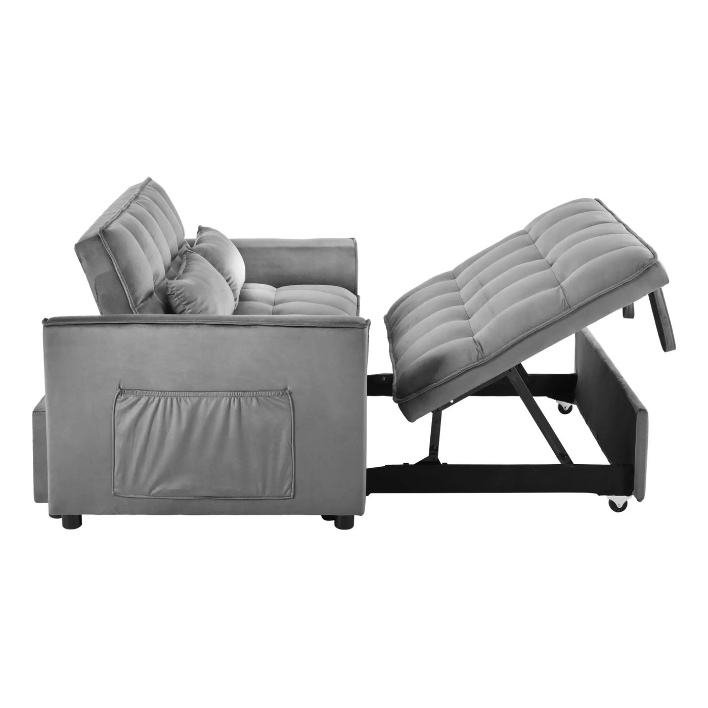 3 In 1 Pull Out Couch Convertible Sofa Bed With Reclining Backrest by Unique Piece Furniture