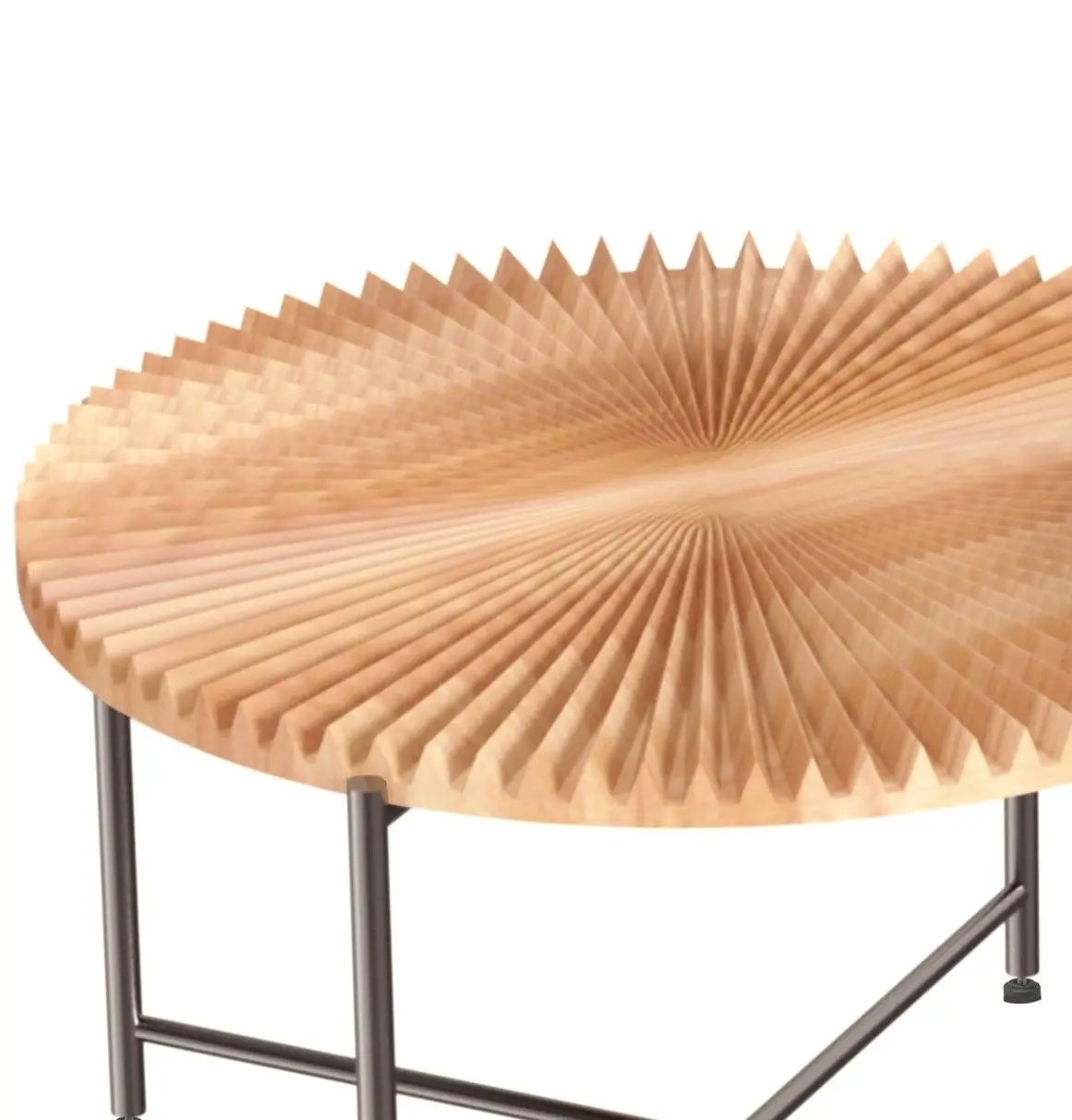 Radial - Pattern Coffee And End Table Set Waterproof Cover, Distressed Cylindrical Design (Set of 2) by Unique Piece Furniture