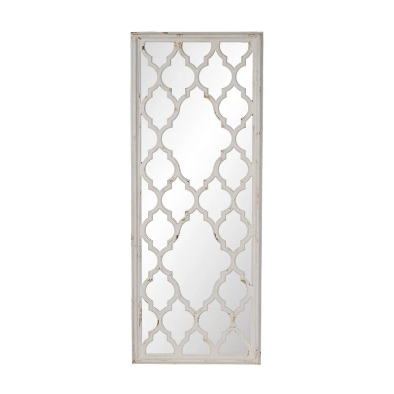 Distressed Floor Mirror, Full Body Mirror For Bathroom Bedroom Living Room - White by HouseOfZazla