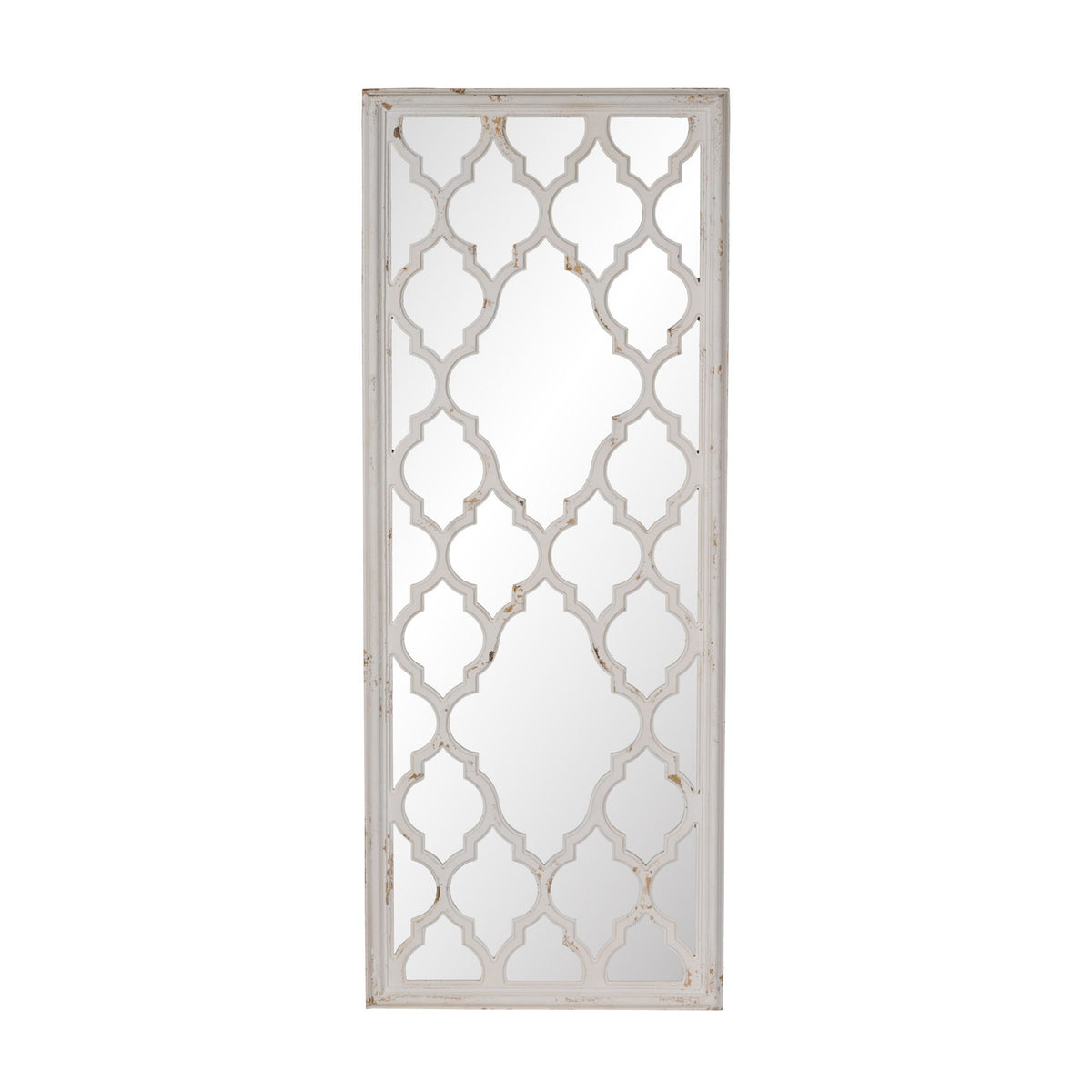 Distressed Floor Mirror with Full Body View - White, photo 11 of 11