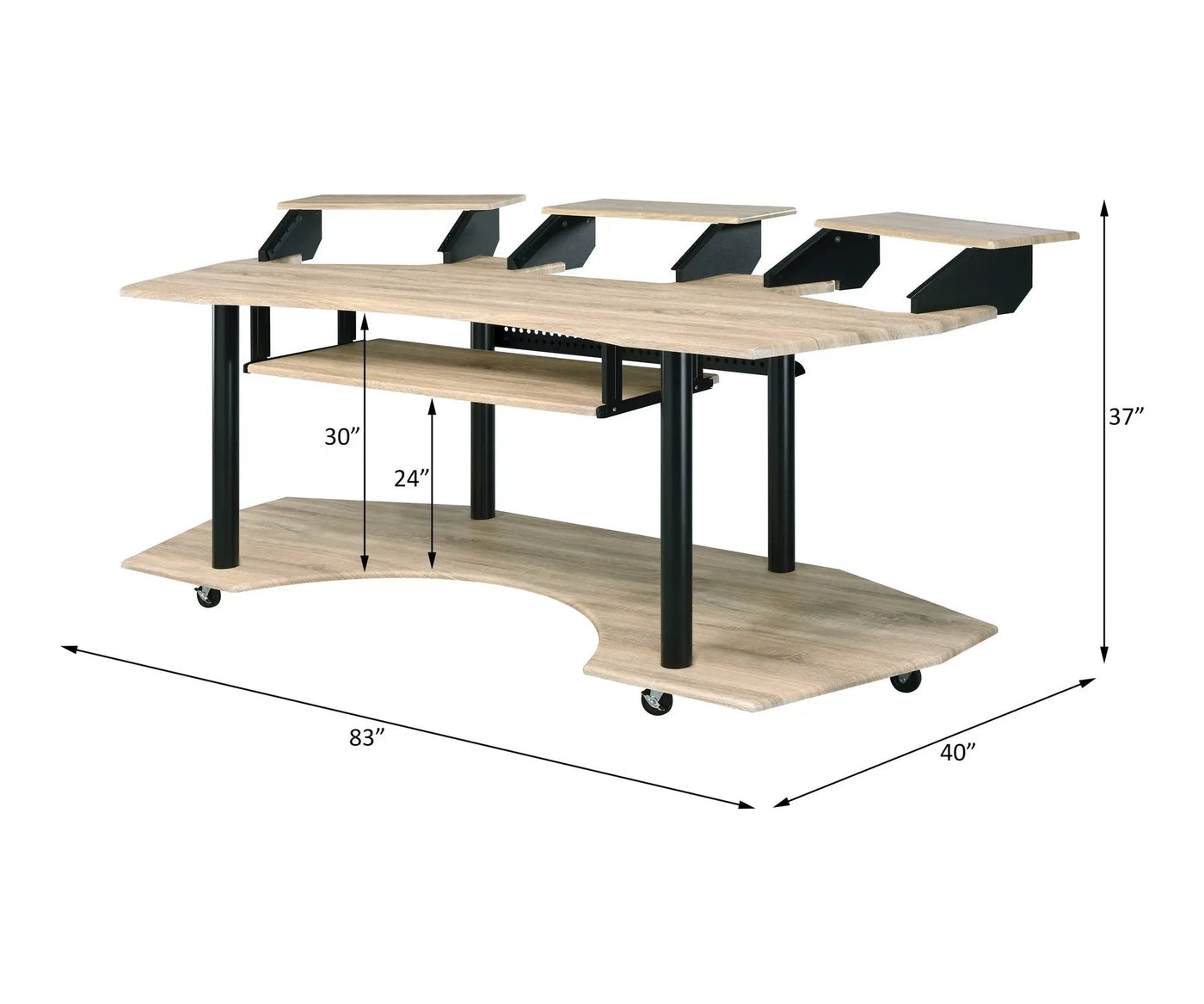 Eleazar Music Recording Studio Desk Wood by HouseOfZazla
