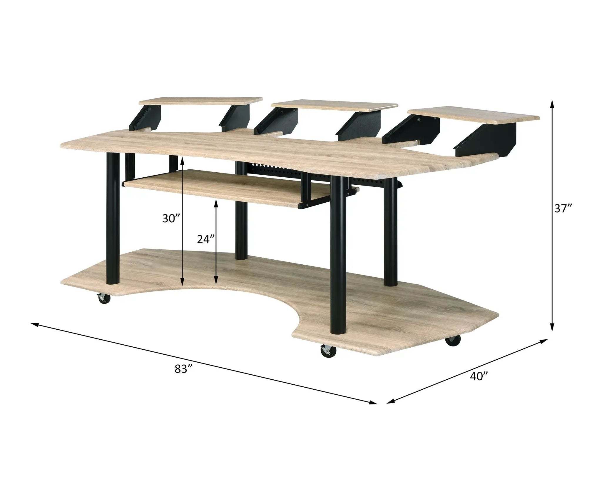 Eleazar Music Recording Studio Desk Wood by HouseOfZazla