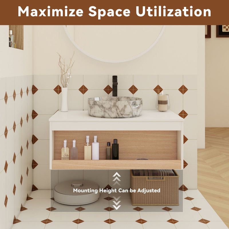 Floating Bathroom Vanity With Vessel Sink by Unique Piece Furniture