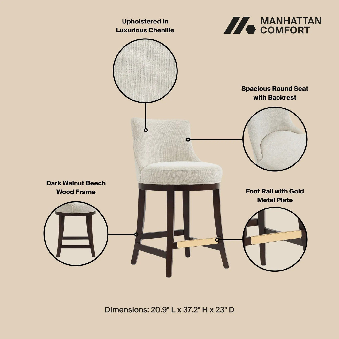 Lucia - Counter Stool by HouseOfZazla