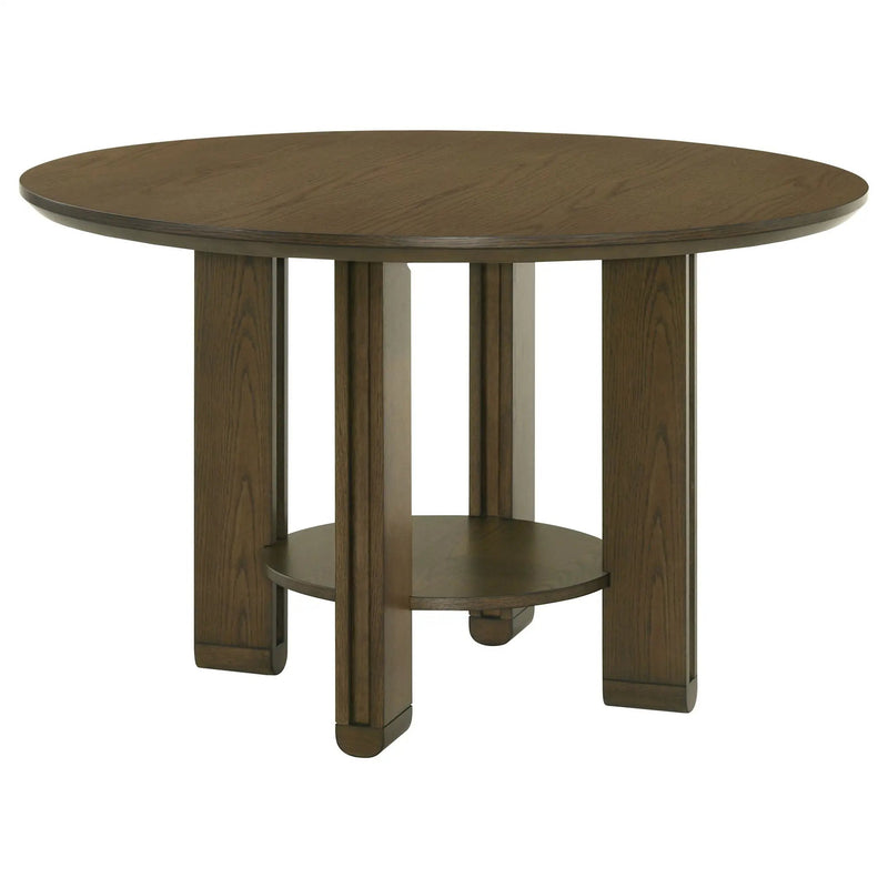 Ottowa 5-piece Round Wood Dining Room Table Set Brown by Unique Piece Furniture