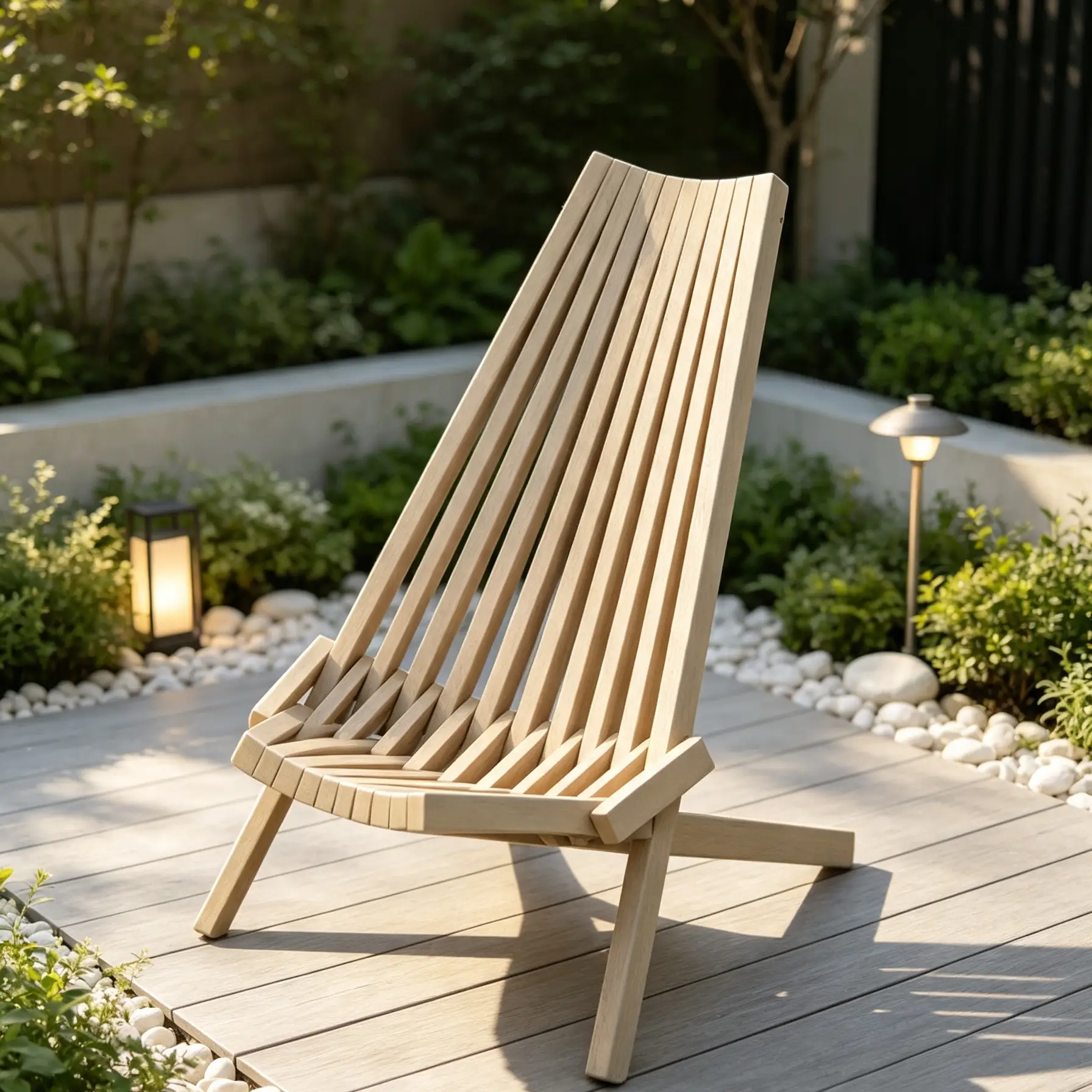 Folding Acacia Wood Outdoor Lounge Chair by HouseOfZazla